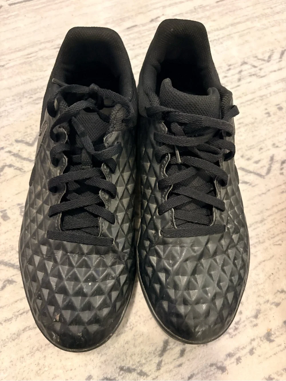 Nike tiempo indoor soccer shoes Black Athletic Sneakers